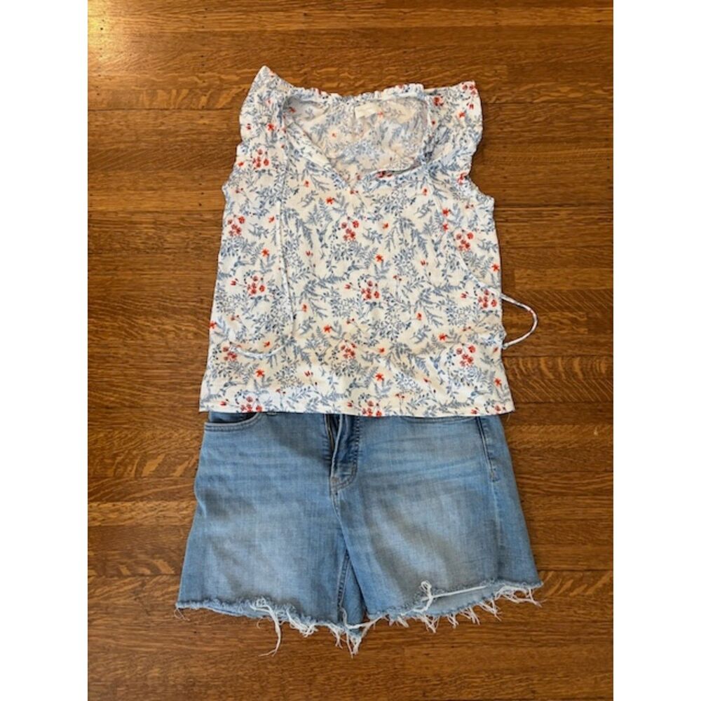 Casual Summer Outfit Bundle – Lucky Brand Shorts + MelloDay Floral Top